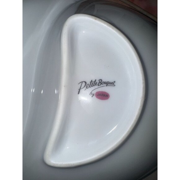 Vintage Petite Bouquet Oval Divided Serving Dish 12" Floral Design Fine China Ma - Picture 3 of 5